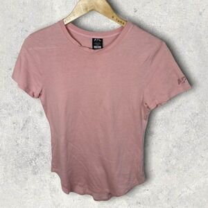 Athletic Propulsion Lab APL Short Sleeve Tee Pink Crew Neck T-Shirt Size Small